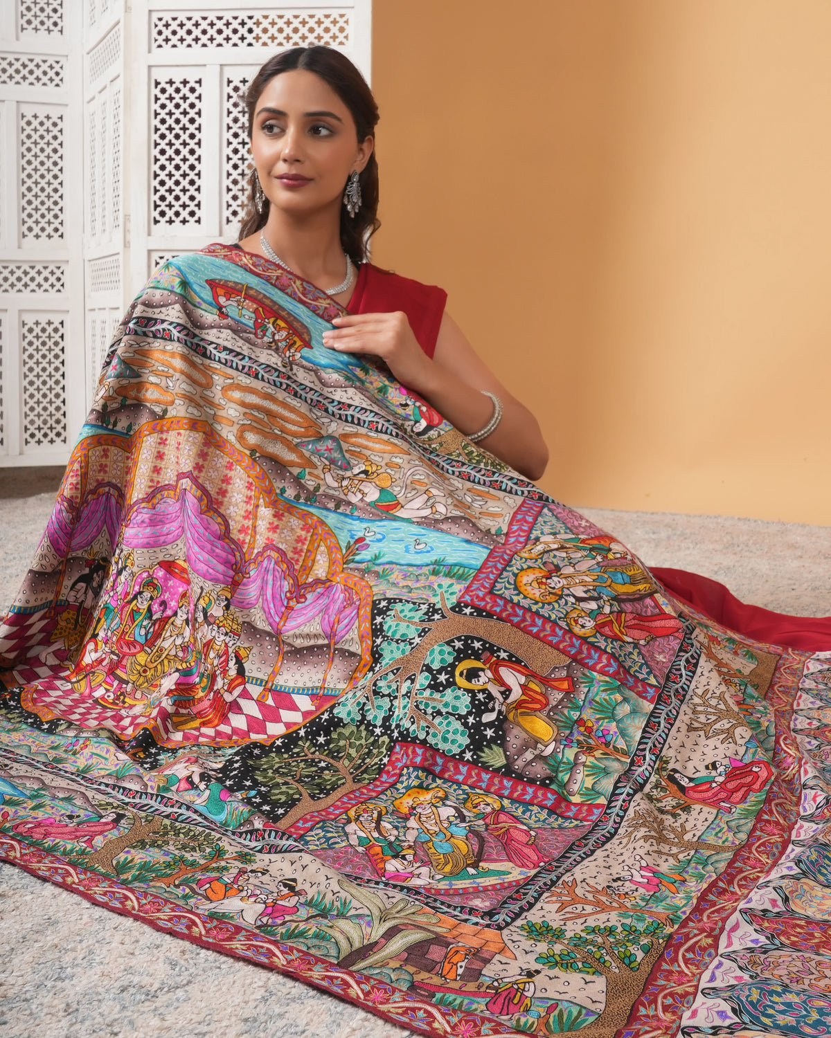 Kalamkari Pashmina Shawl