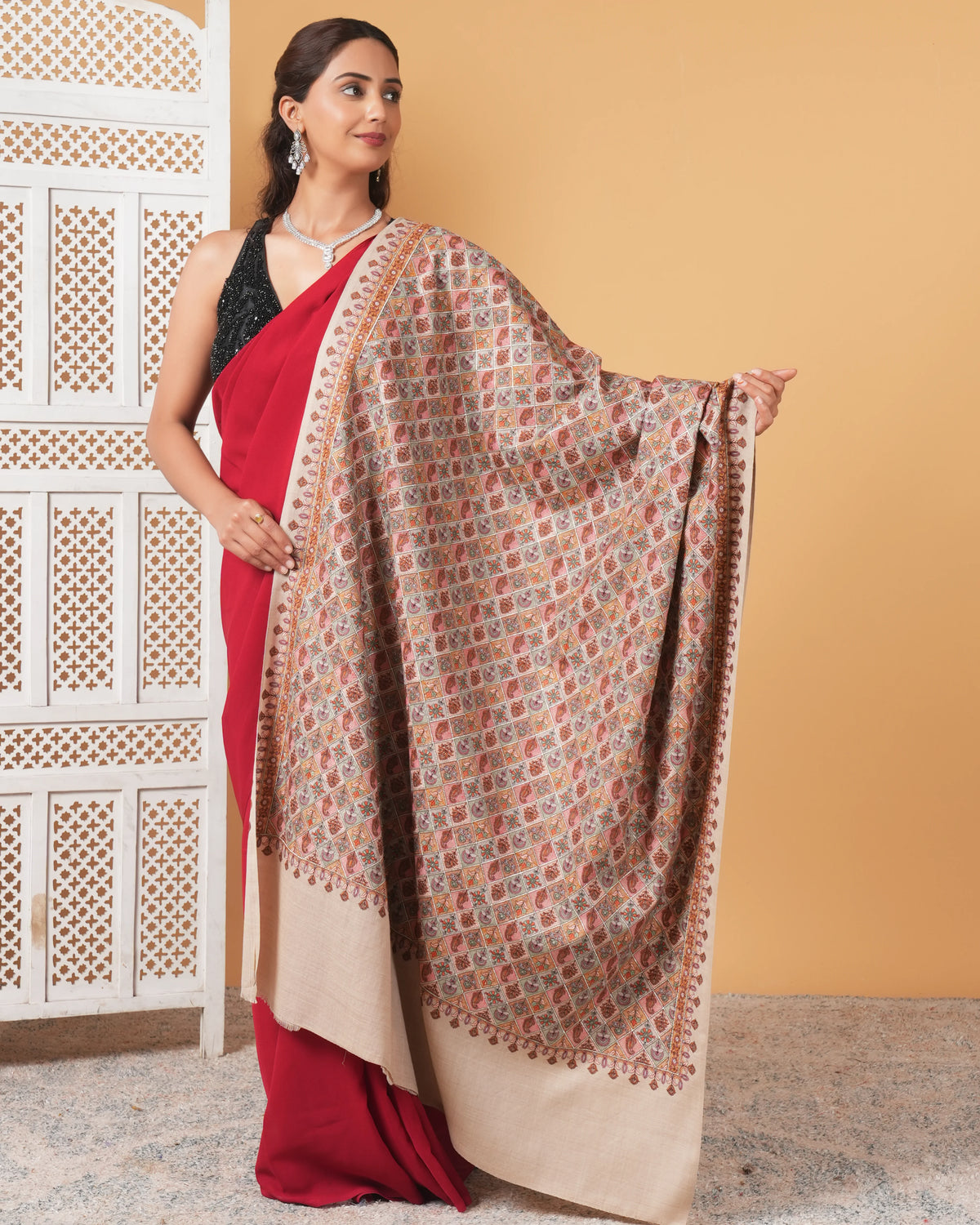 Jama Zari Woolen Shawl