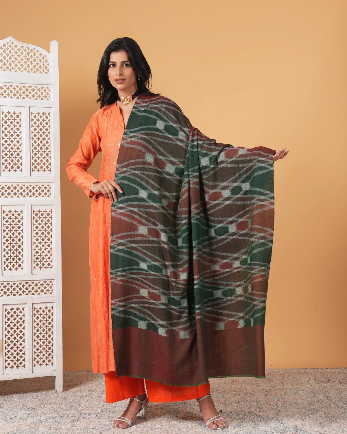 Ikat Handmade Pashmina Shawl