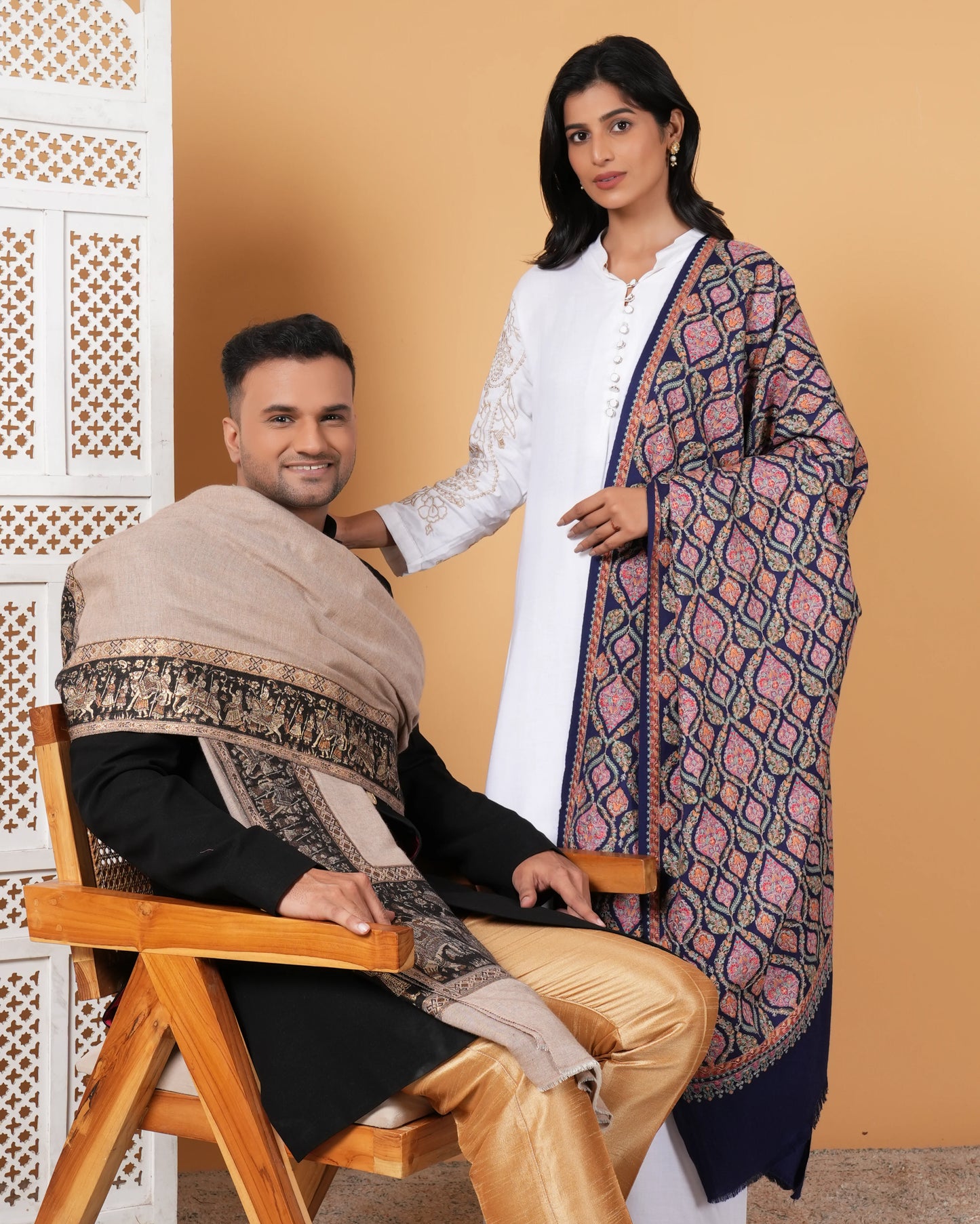 Jama Embroidered Woolen Shawl