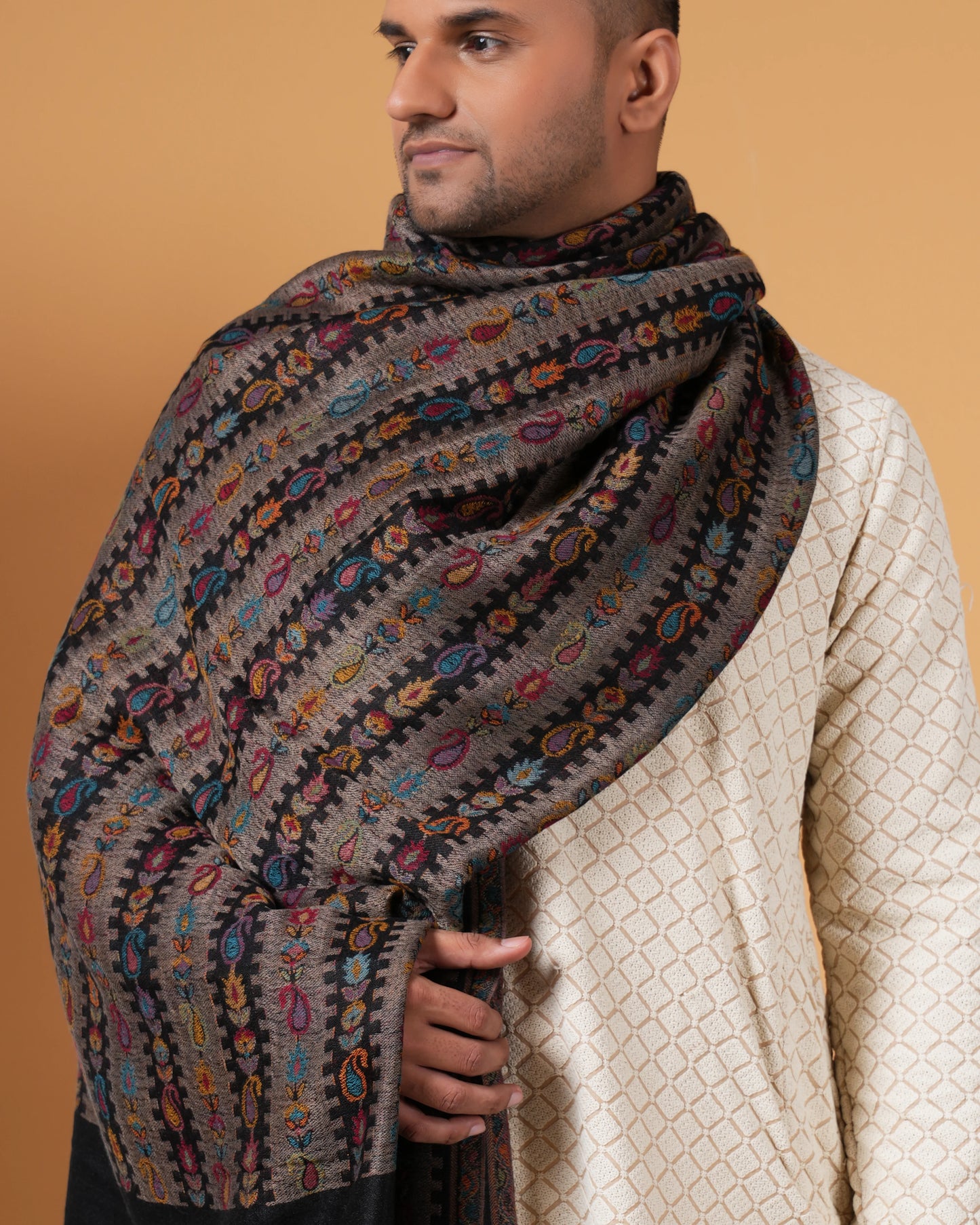 Reversible Woolen Men's Shawl