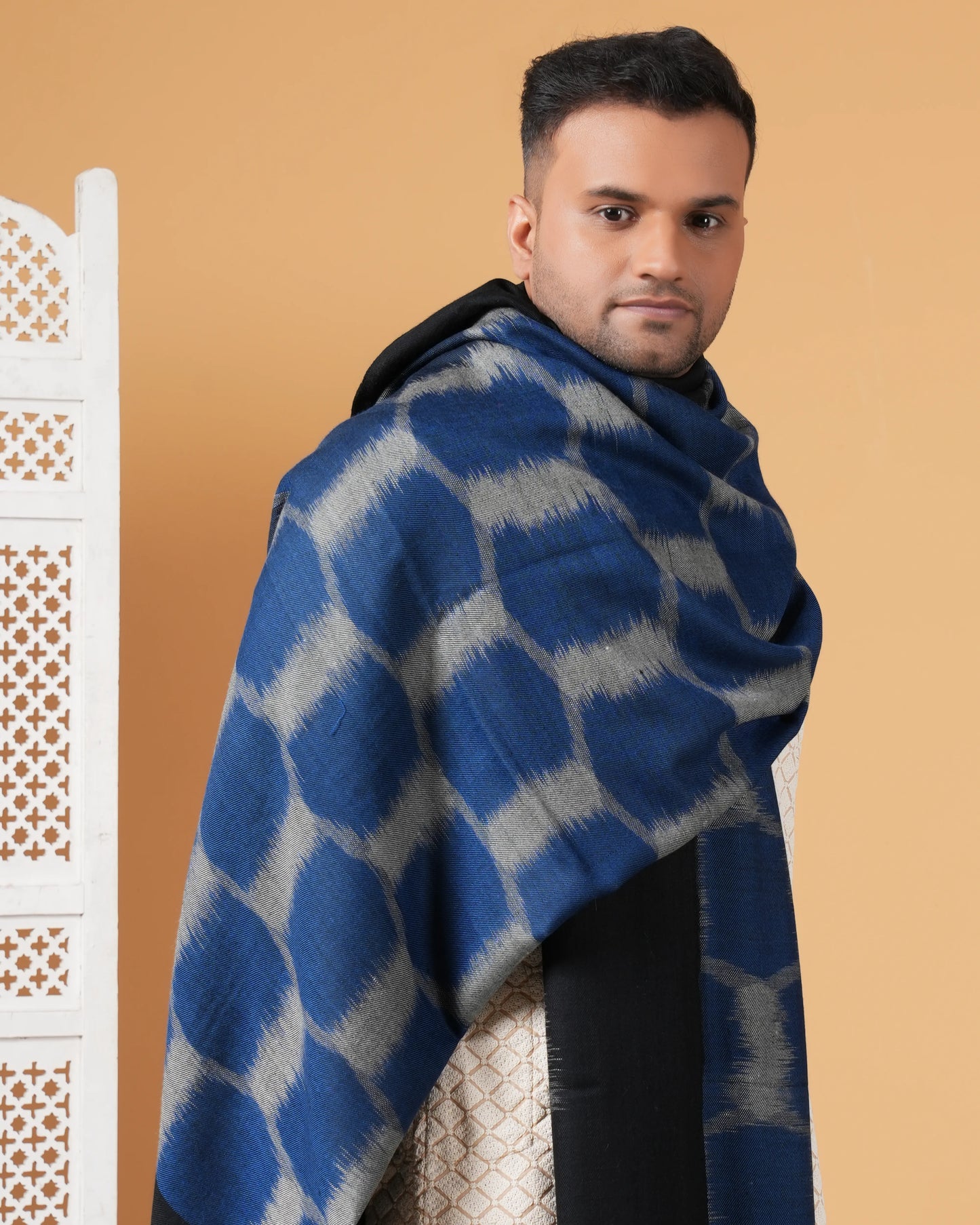 Ikat Pashmina Men's Shawl