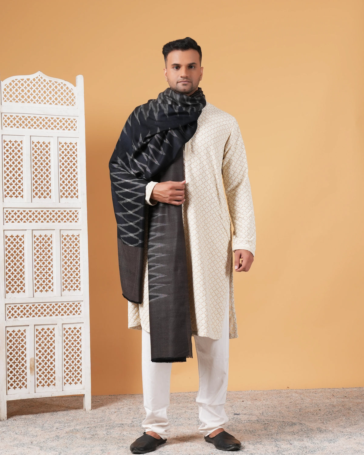 Ikat Pashmina Men's Shawl