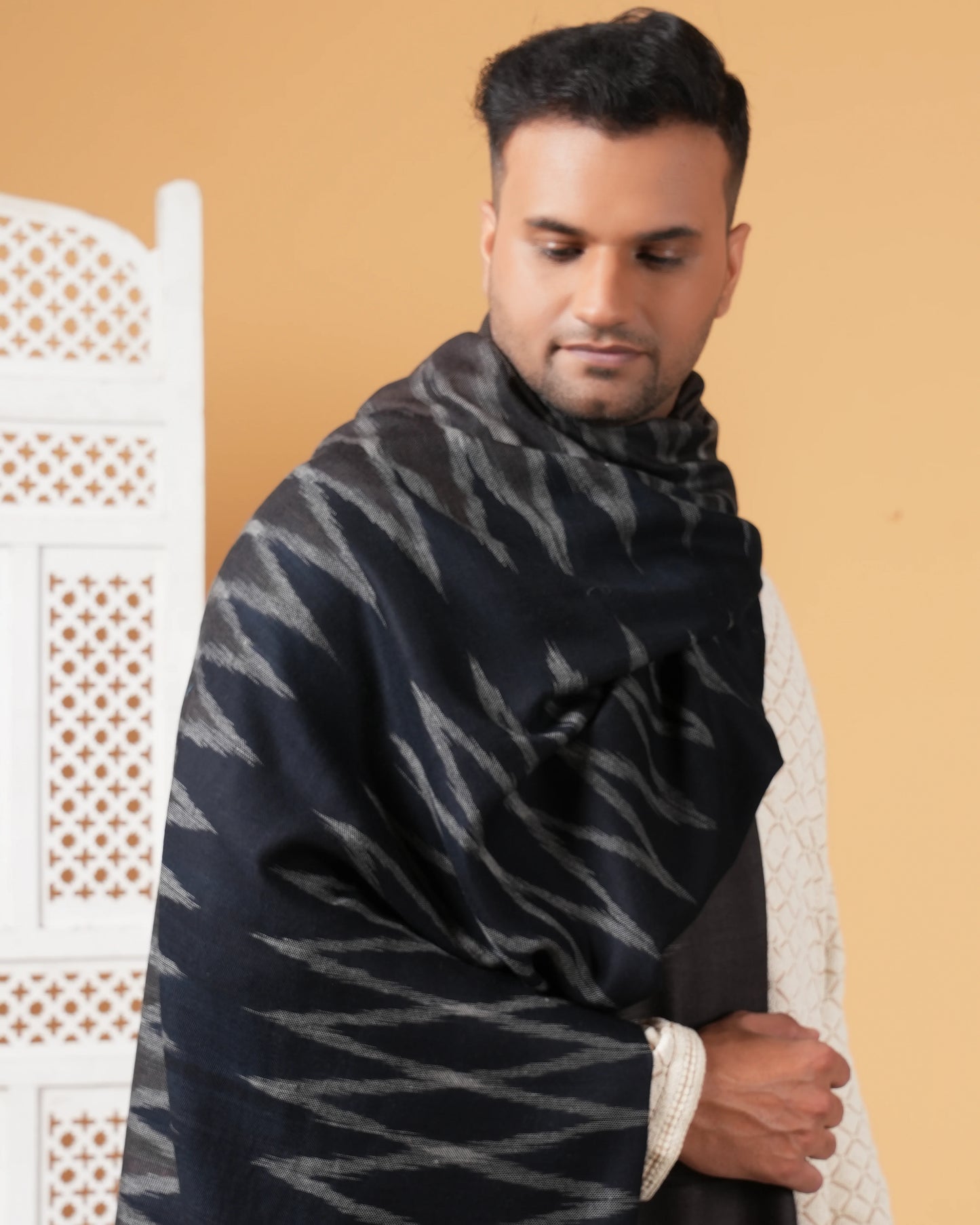 Ikat Pashmina Men's Shawl