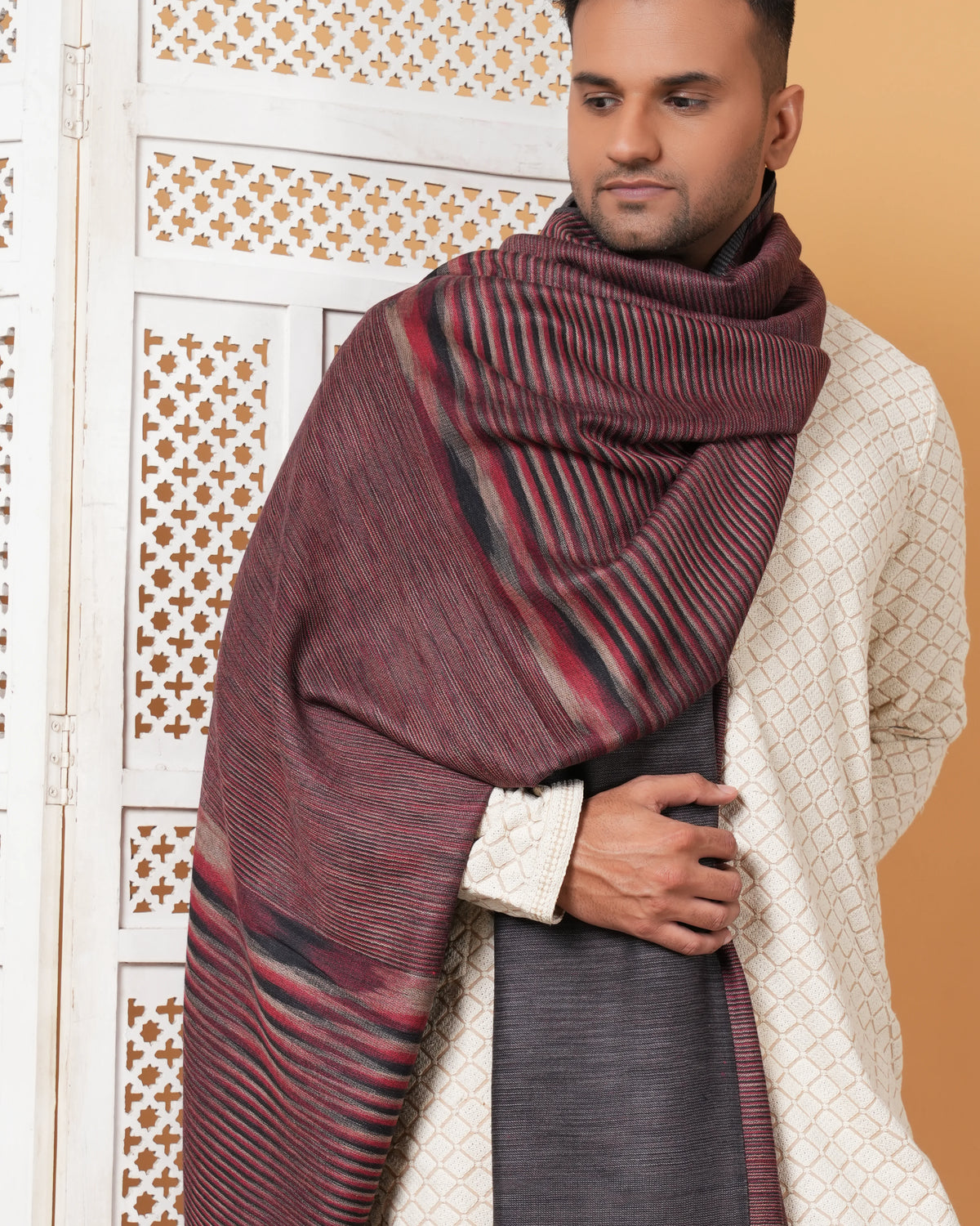 Reversible Pashmina Men's Shawl