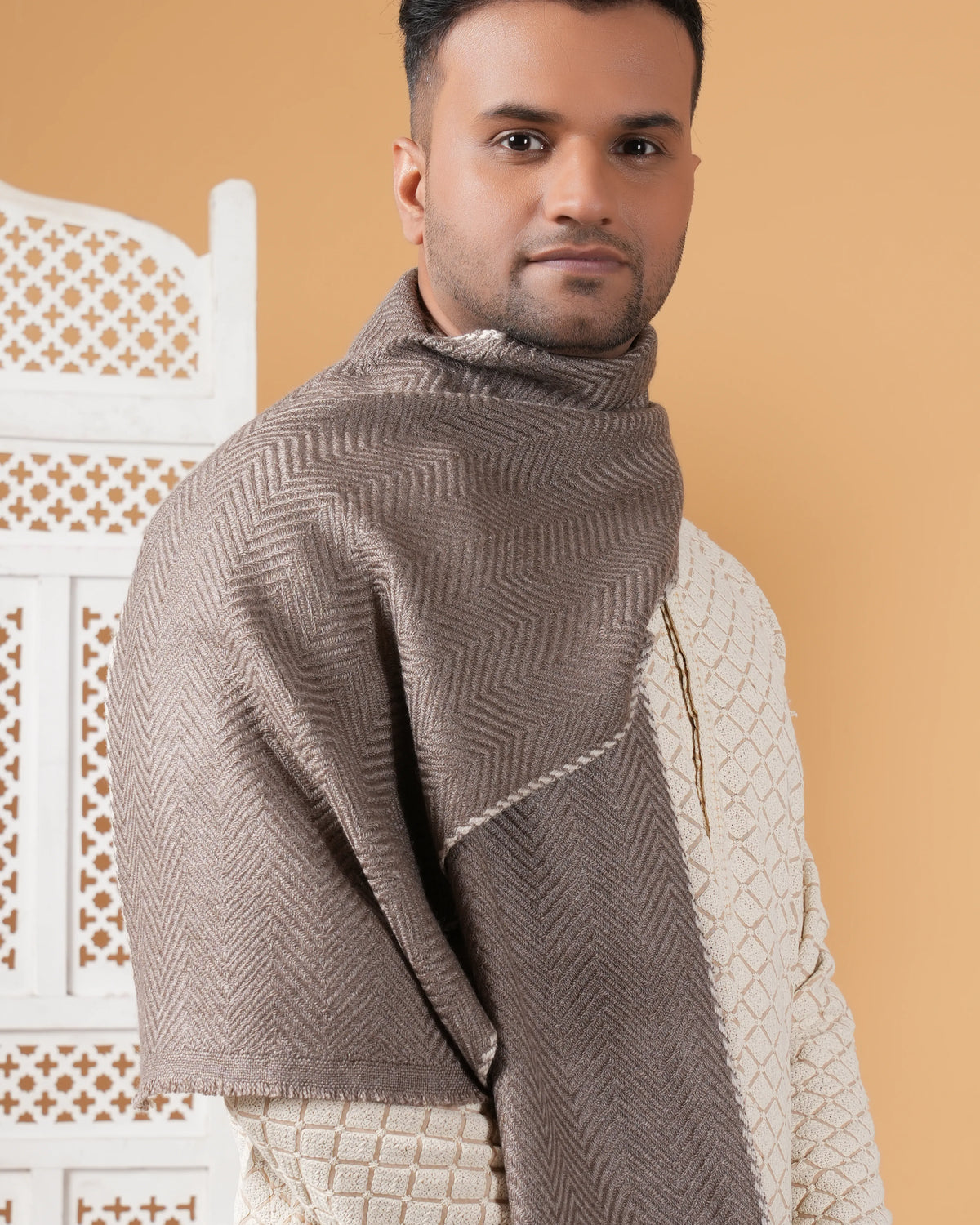 Herringbone Pashmina Muffler