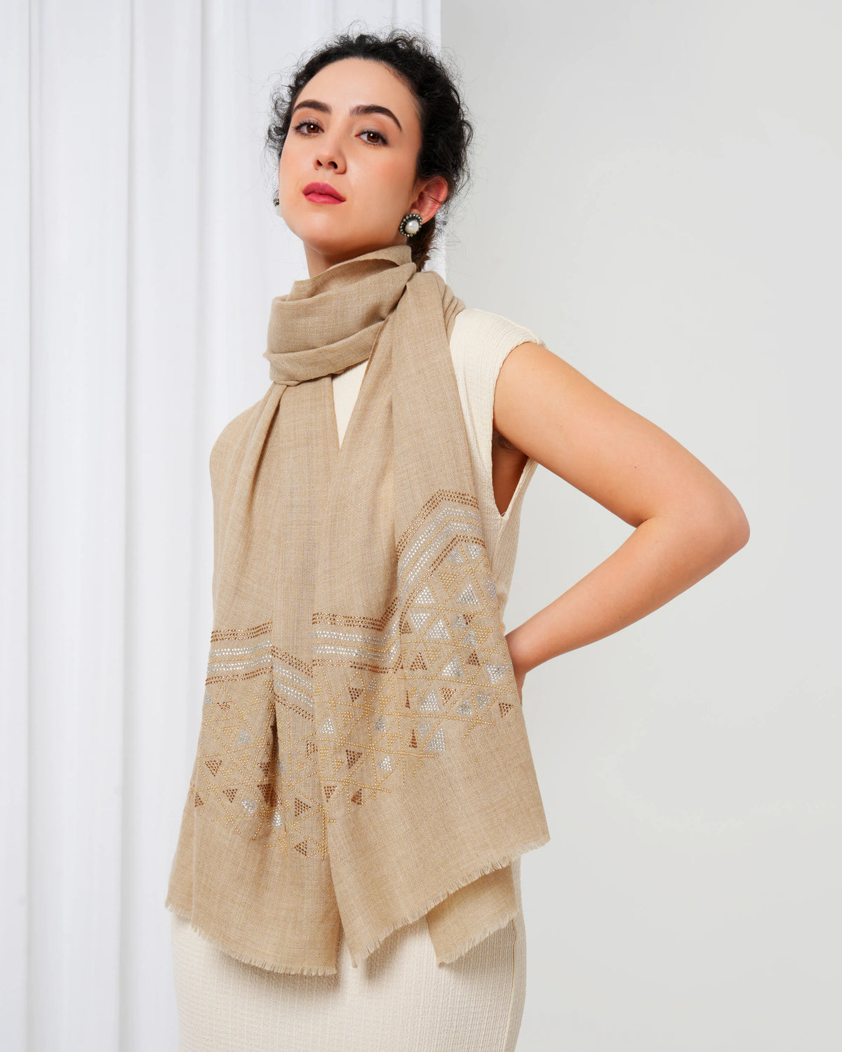Swarovski Woolen Stole
