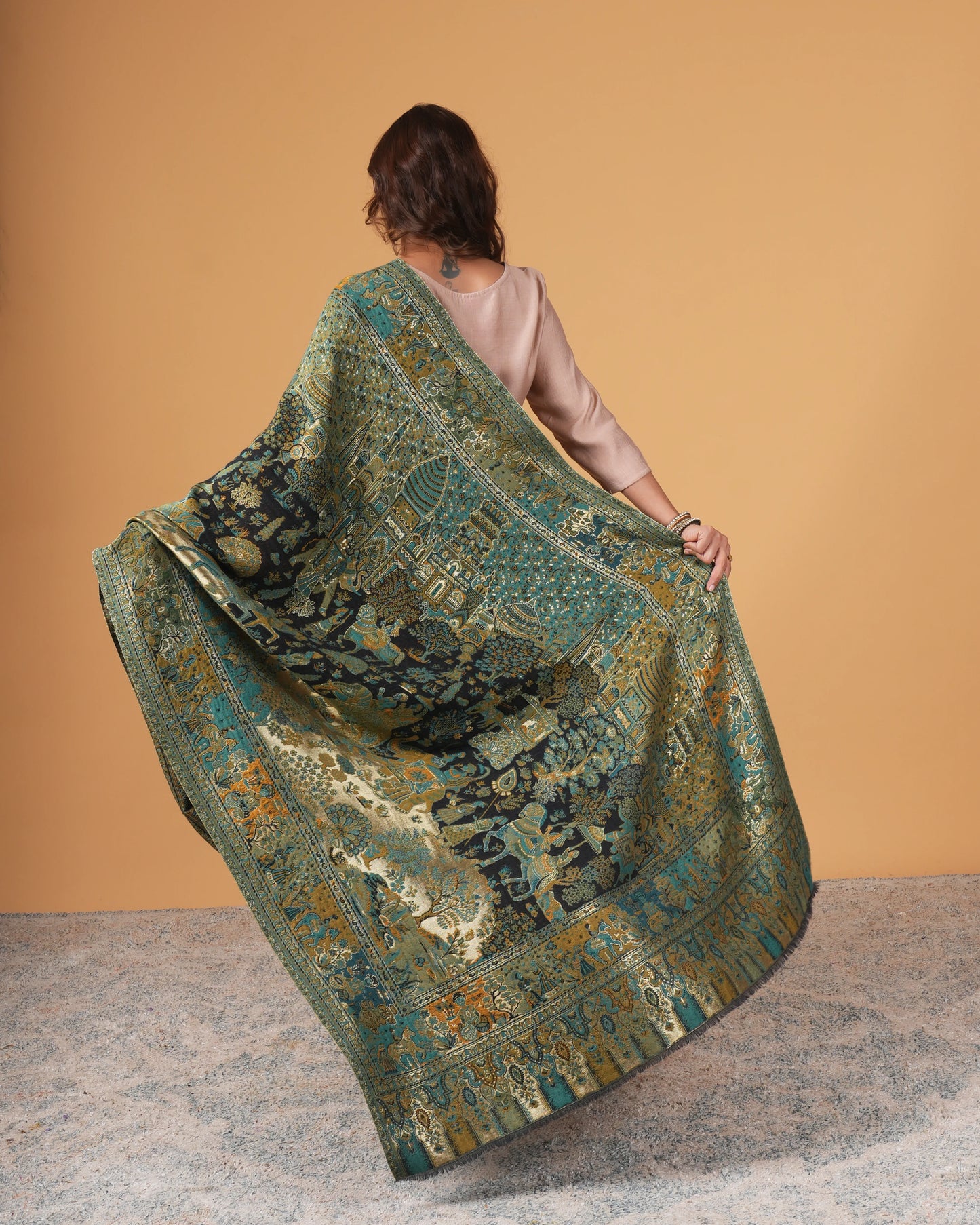 Zari Woolen Shawl