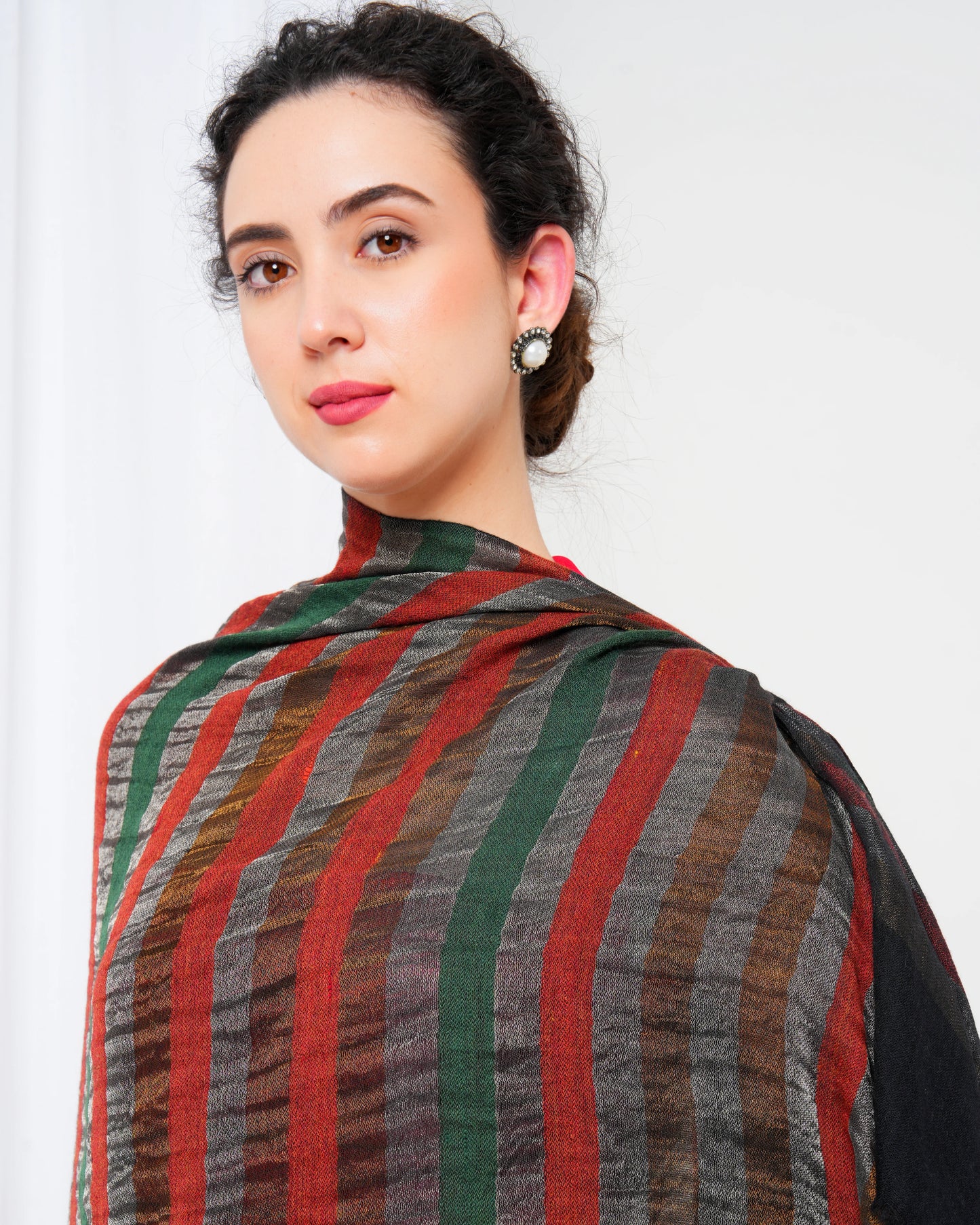Zari Striped Cashmere Stole