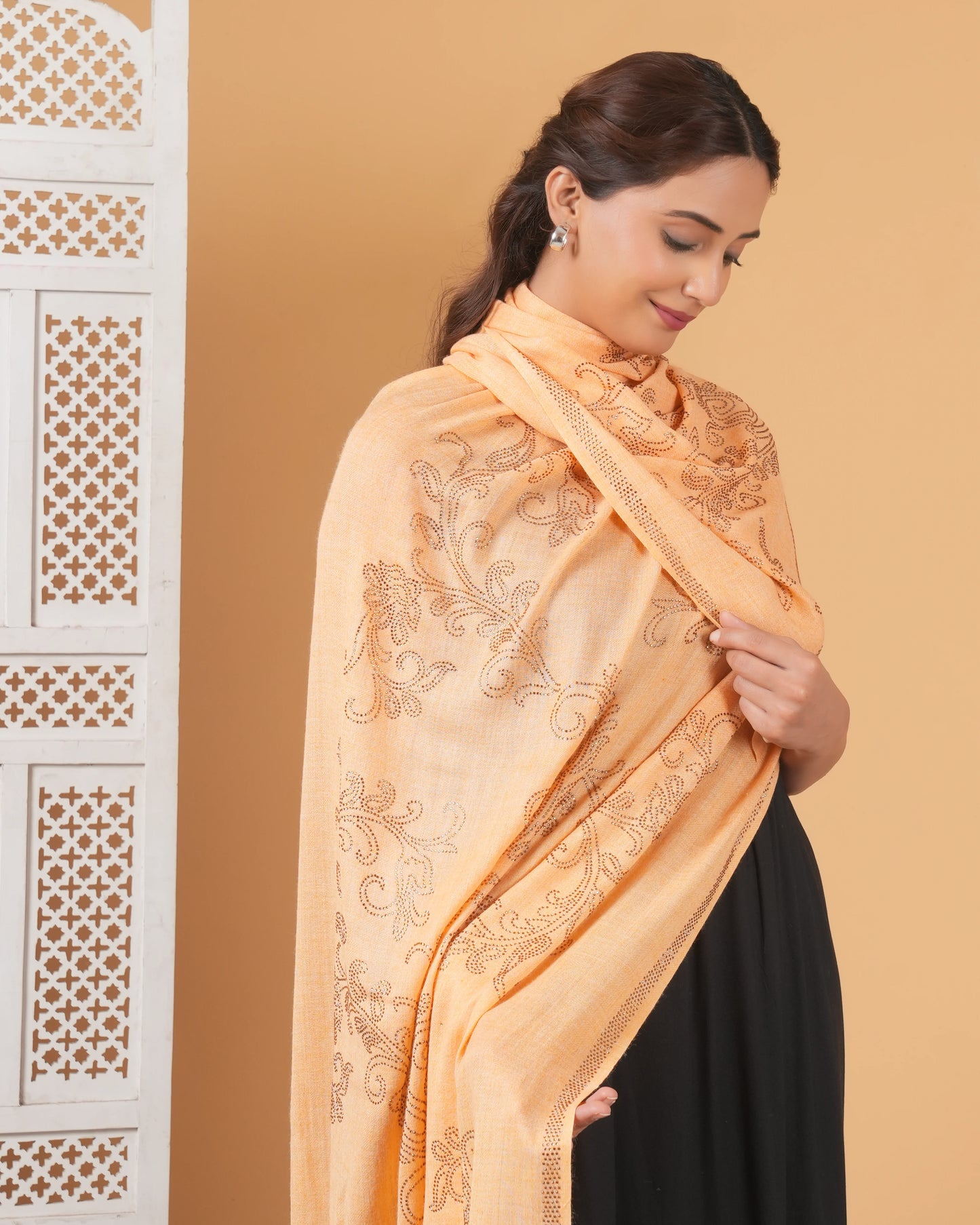 Swarovski Woolen  Stole
