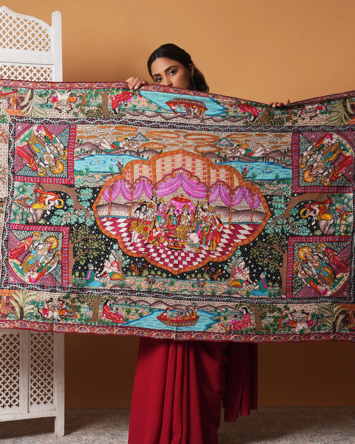 Kalamkari Pashmina Shawl