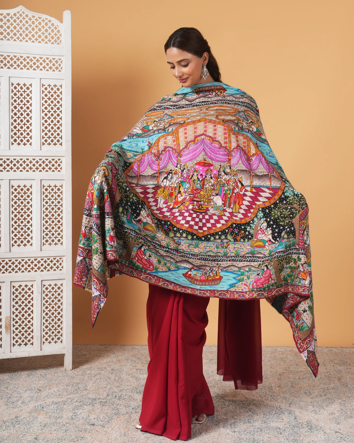 Kalamkari Pashmina Shawl