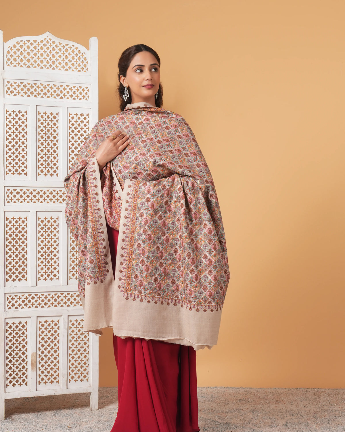 Jama Zari Woolen Shawl