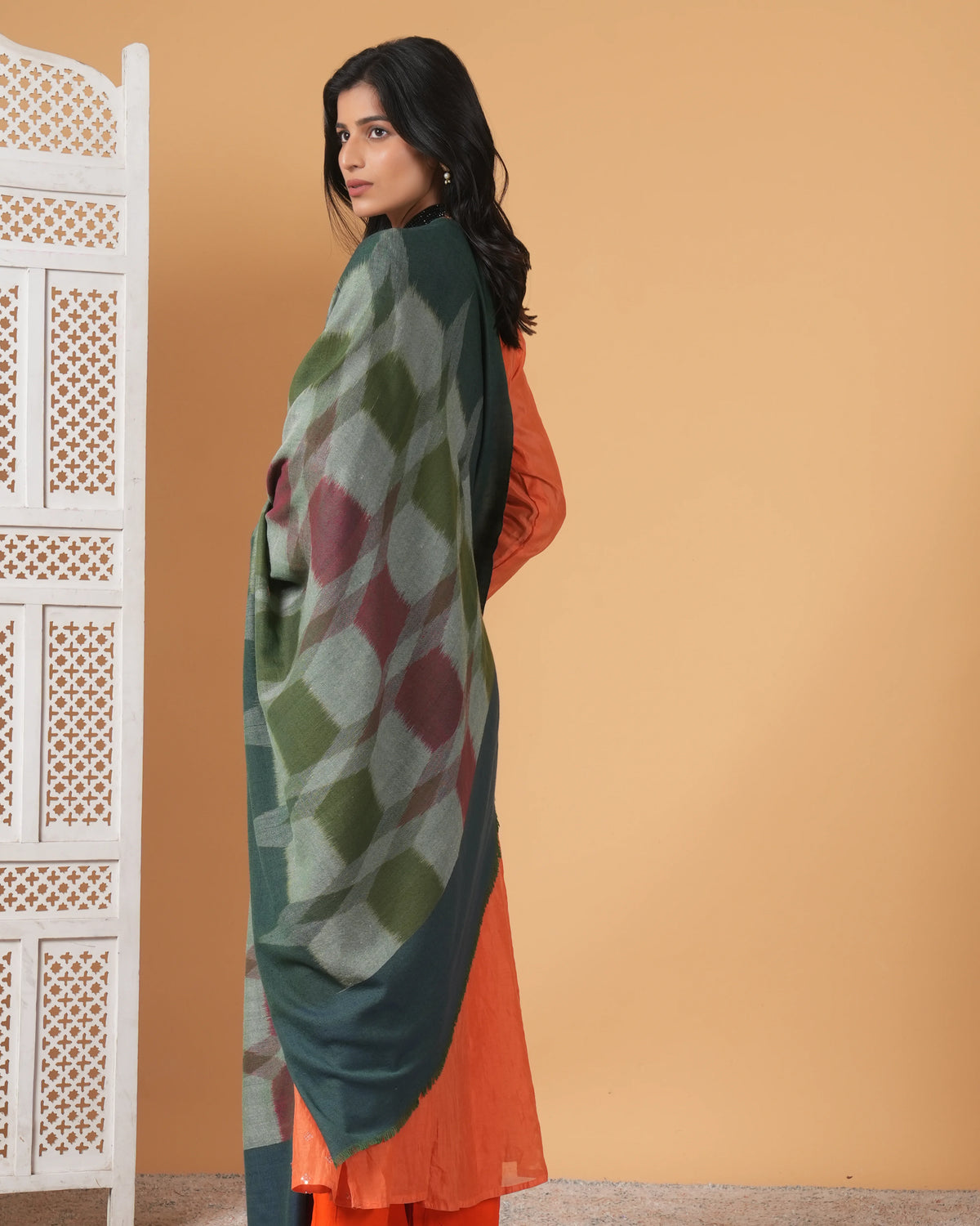 Handmade Ikat Pashmina Shawl