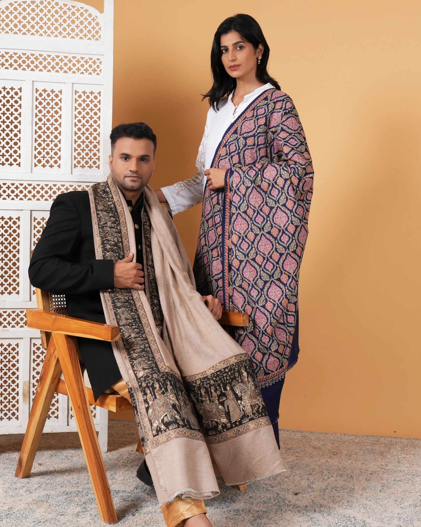 Jama Embroidered Woolen Shawl