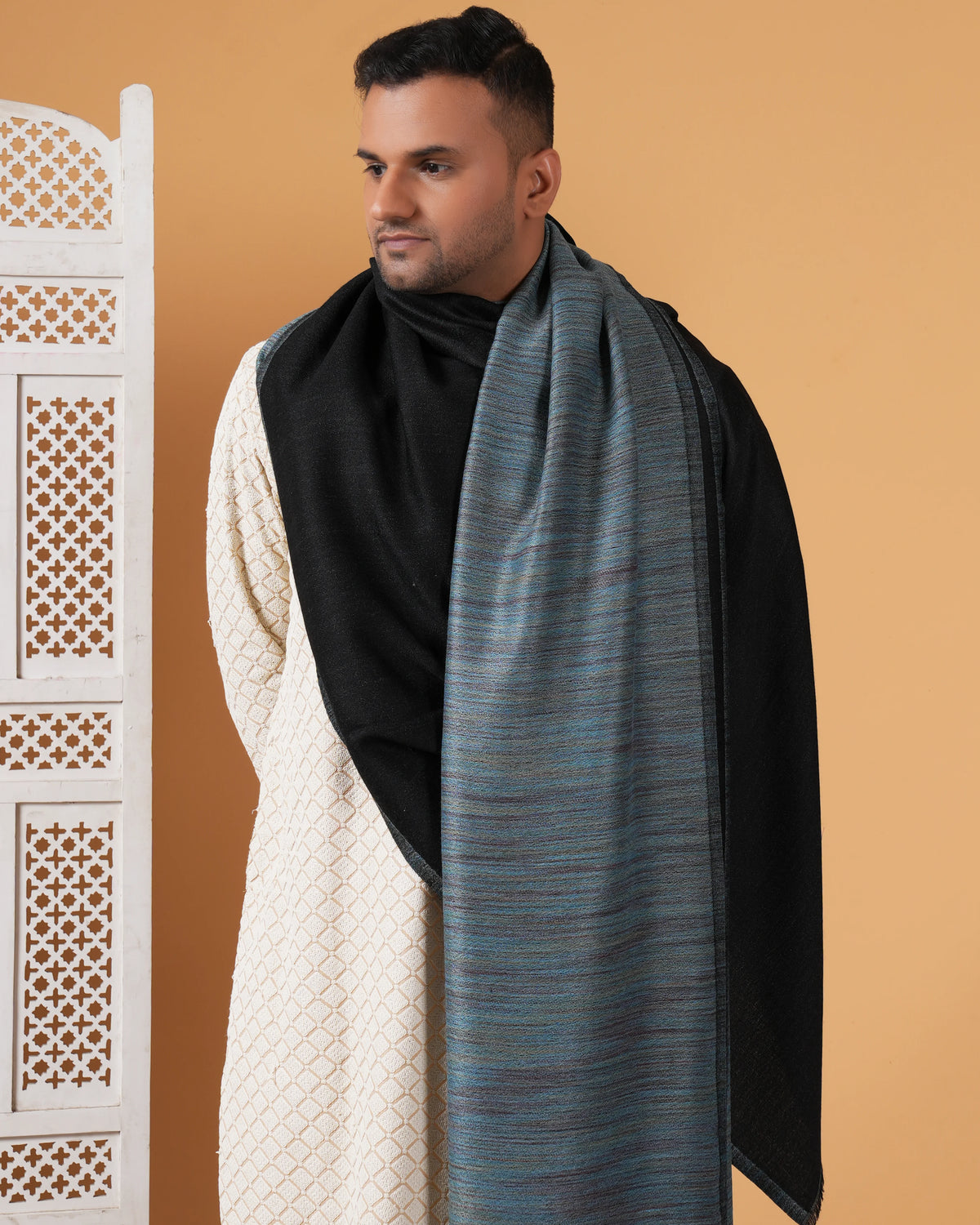 Reversible Woolen Men's Shawl