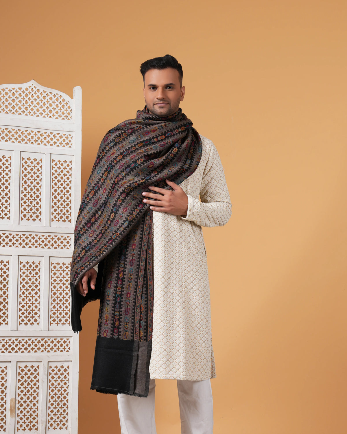 Reversible Woolen Men's Shawl