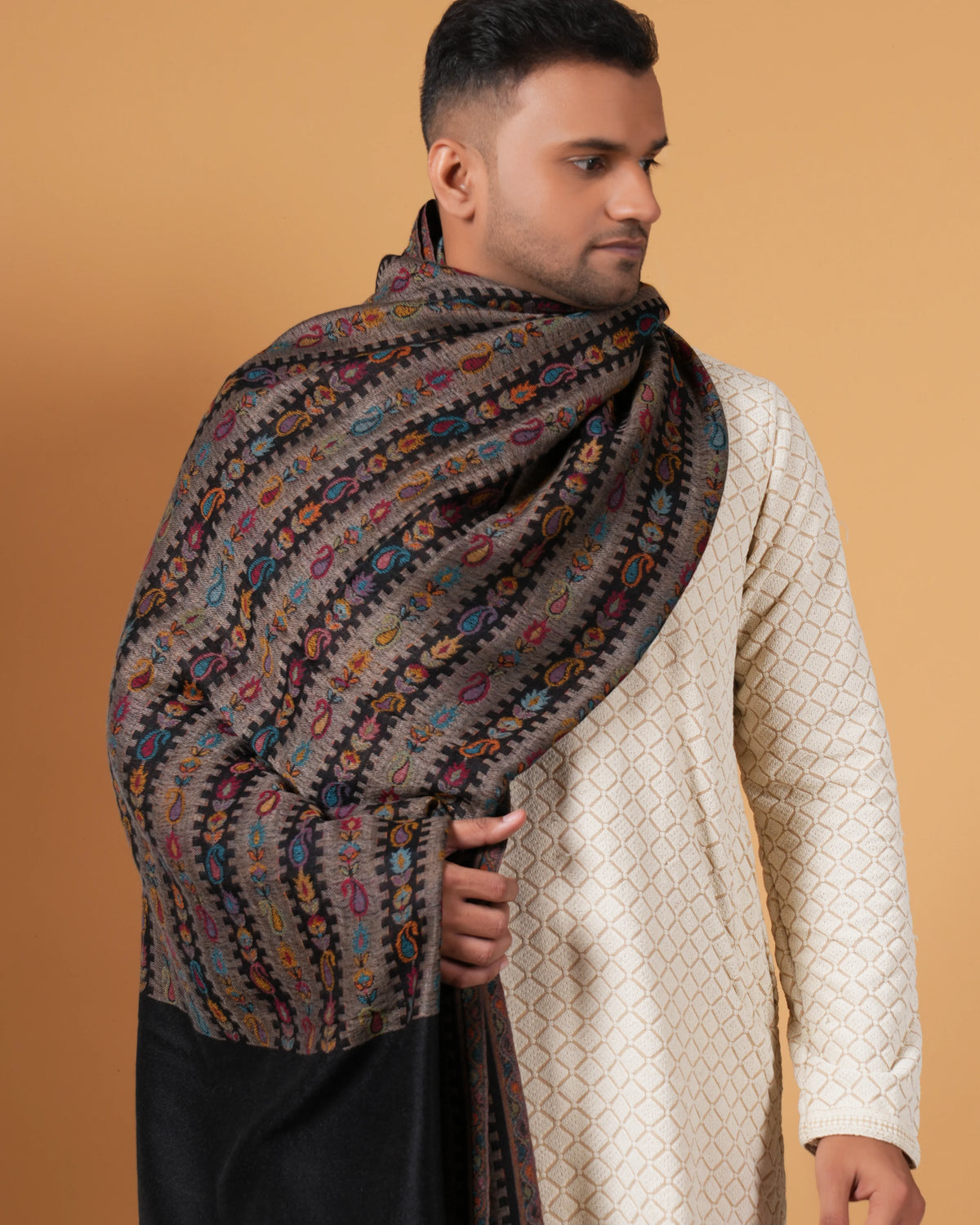 Reversible Woolen Men's Shawl