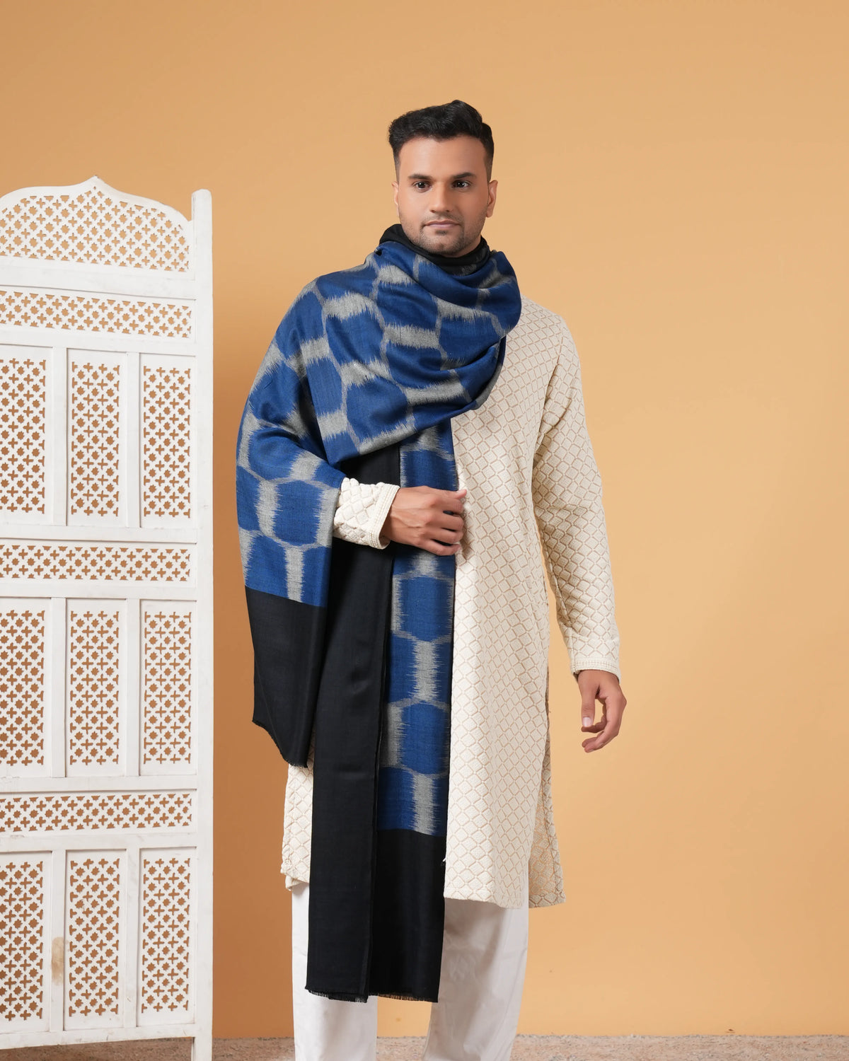 Ikat Pashmina Men's Shawl