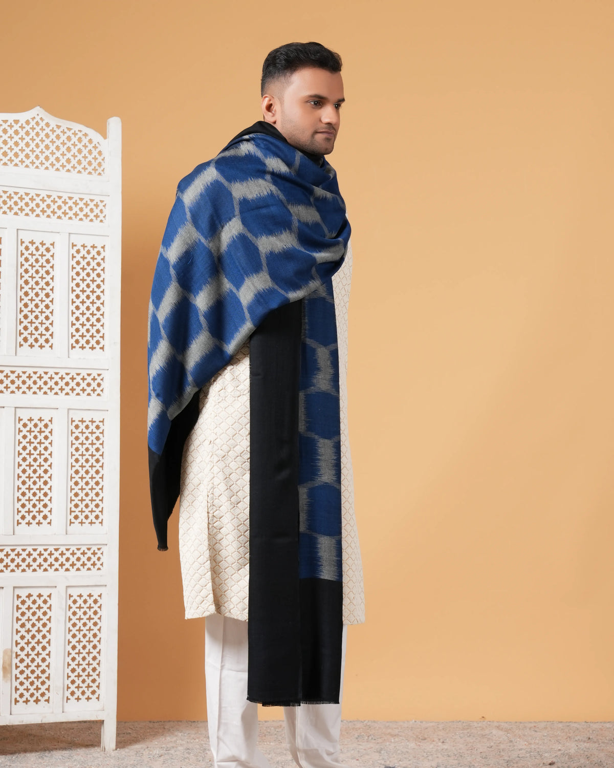Ikat Pashmina Men's Shawl