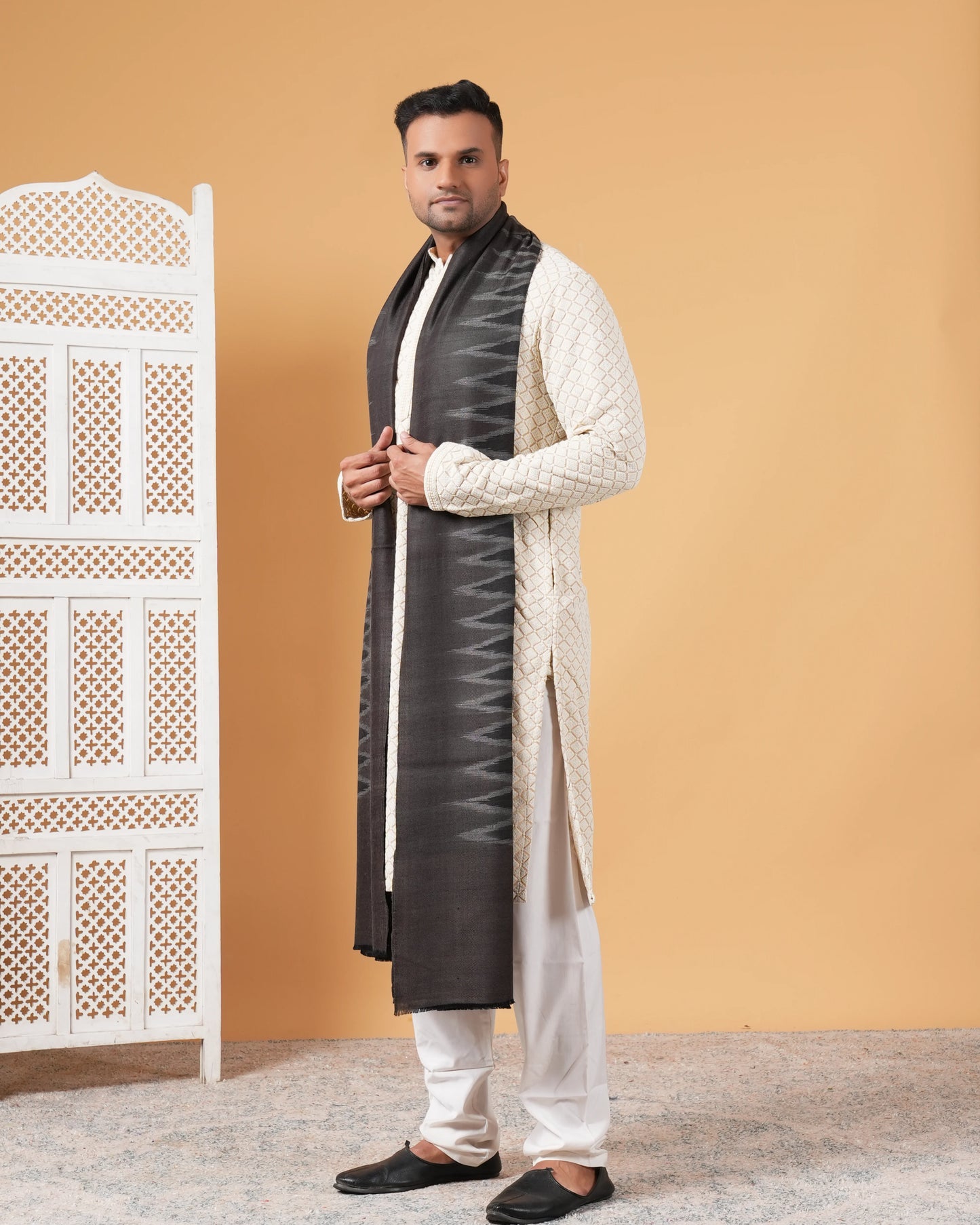 Ikat Pashmina Men's Shawl