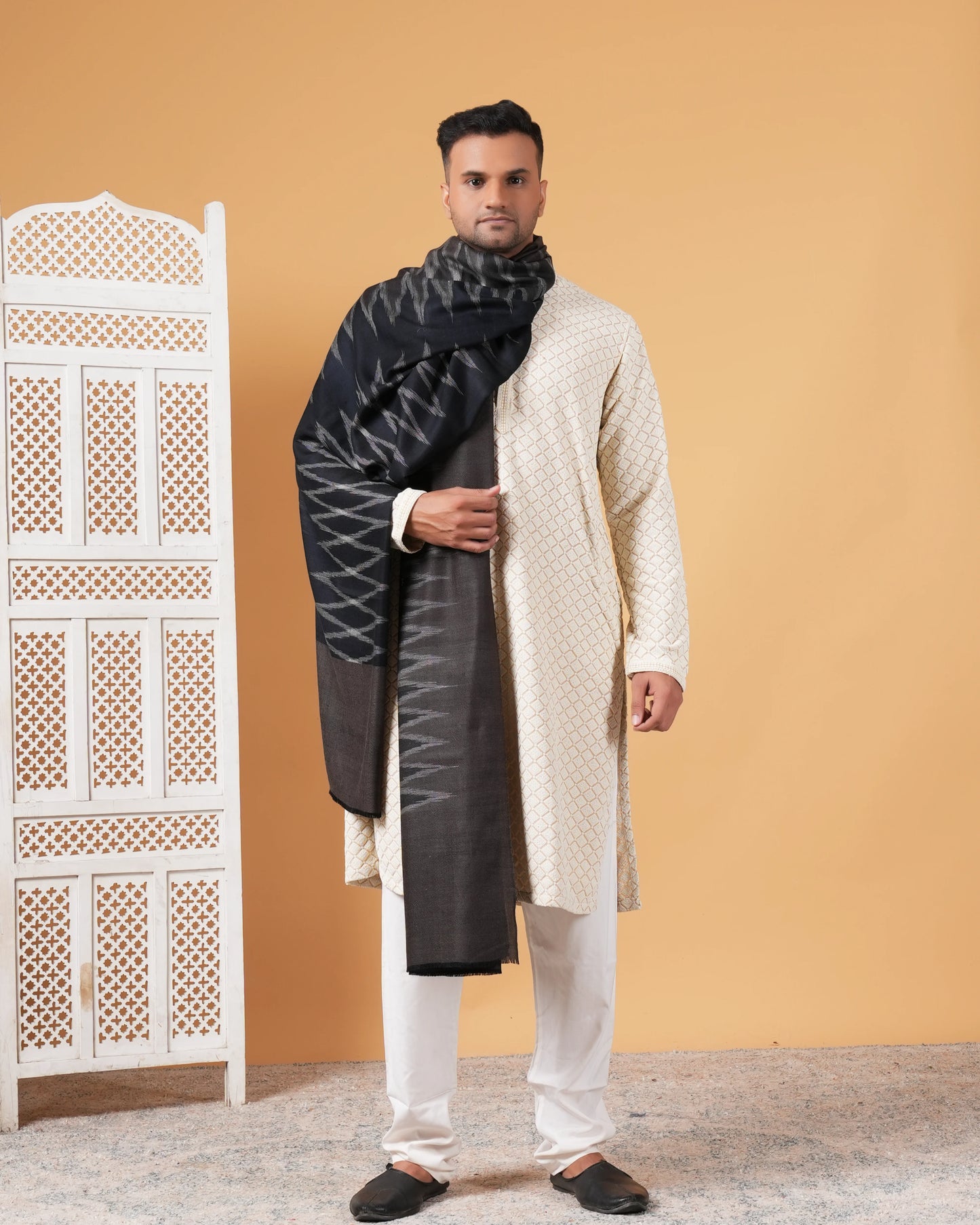 Ikat Pashmina Men's Shawl