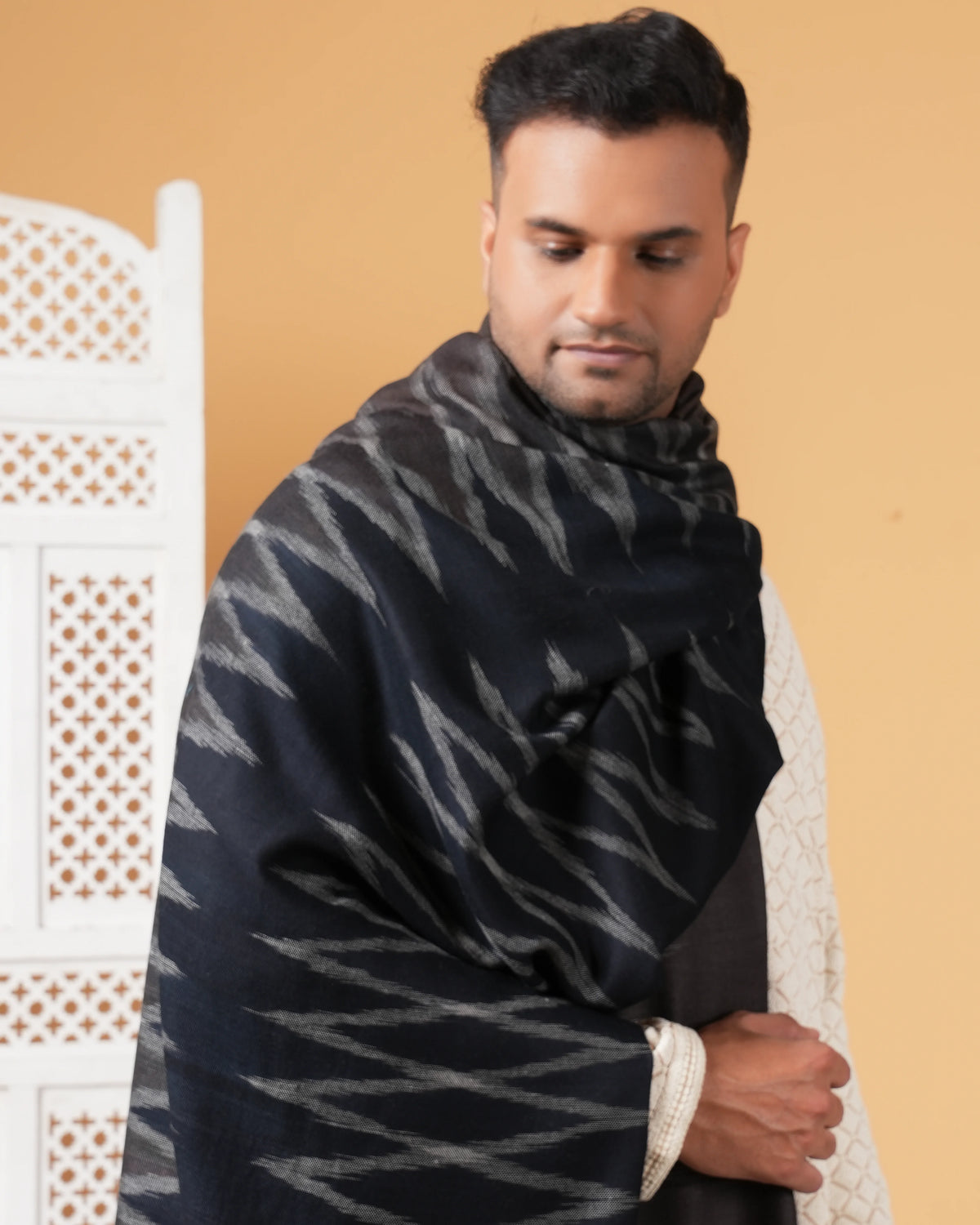 Ikat Pashmina Men's Shawl