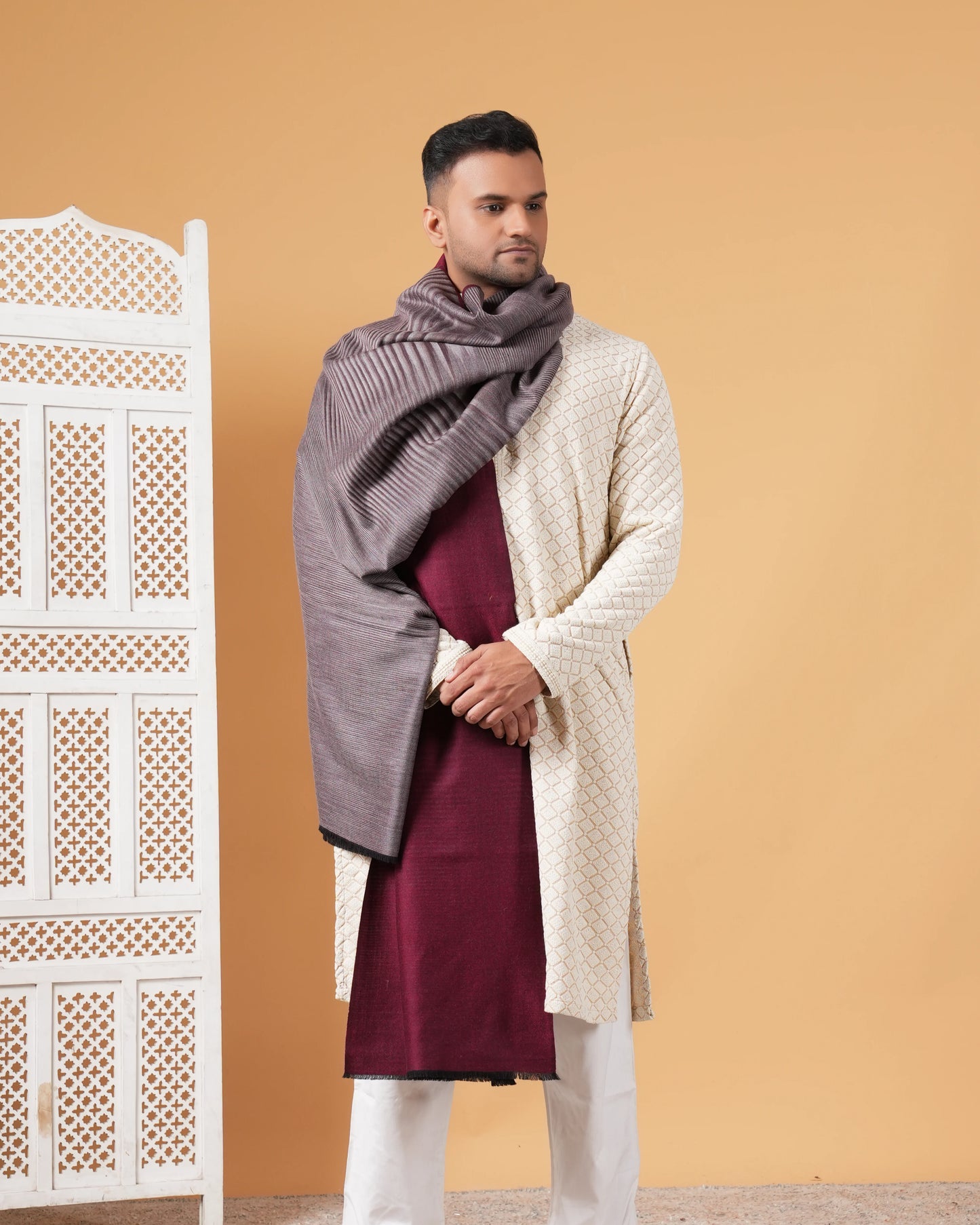 Reversible Pashmina Men's Shawl