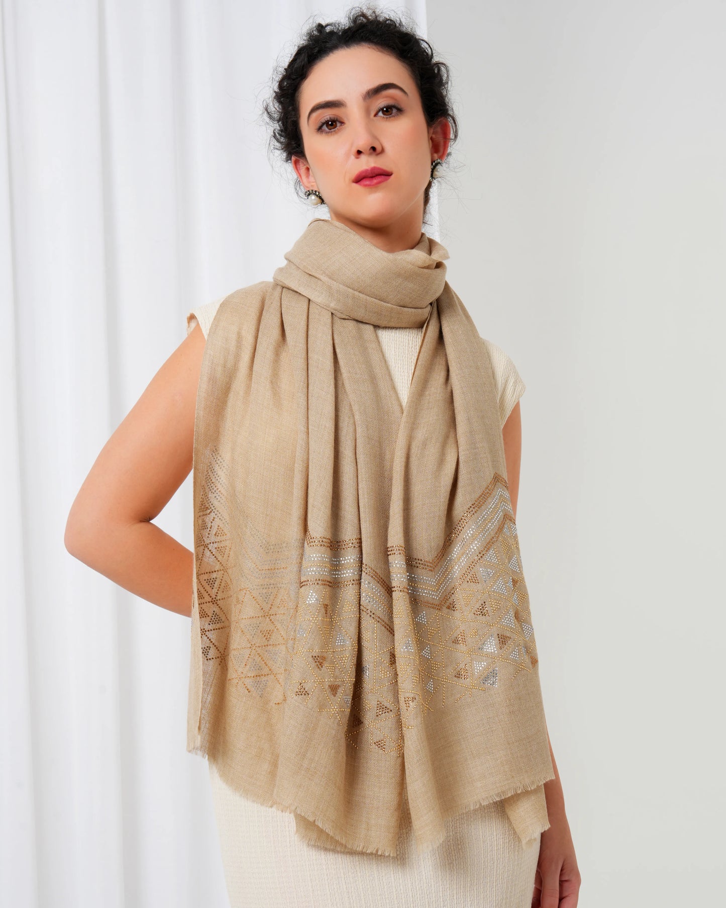 Swarovski Woolen Stole