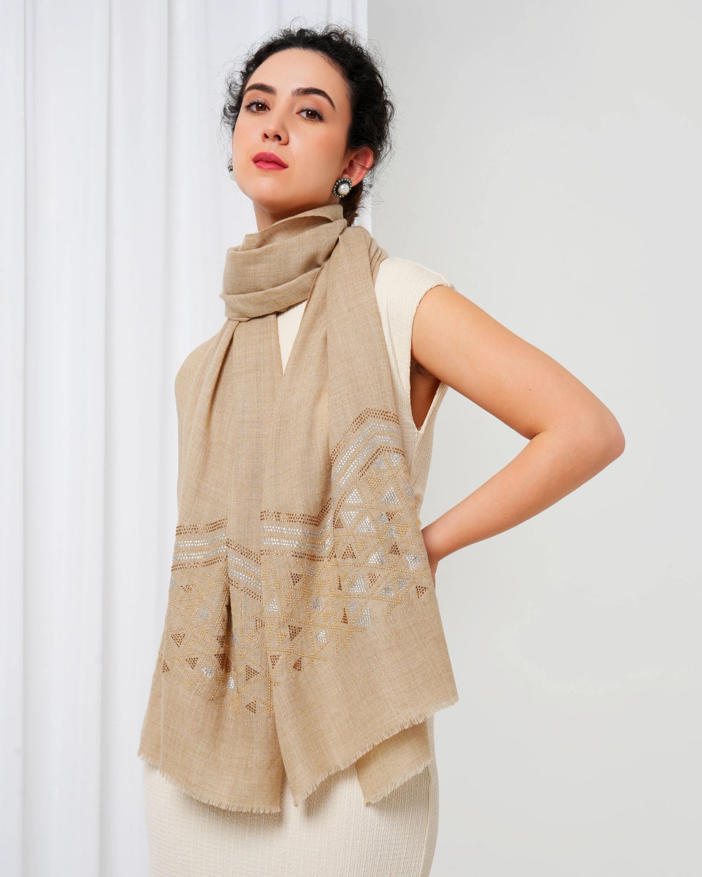 Swarovski Woolen Stole