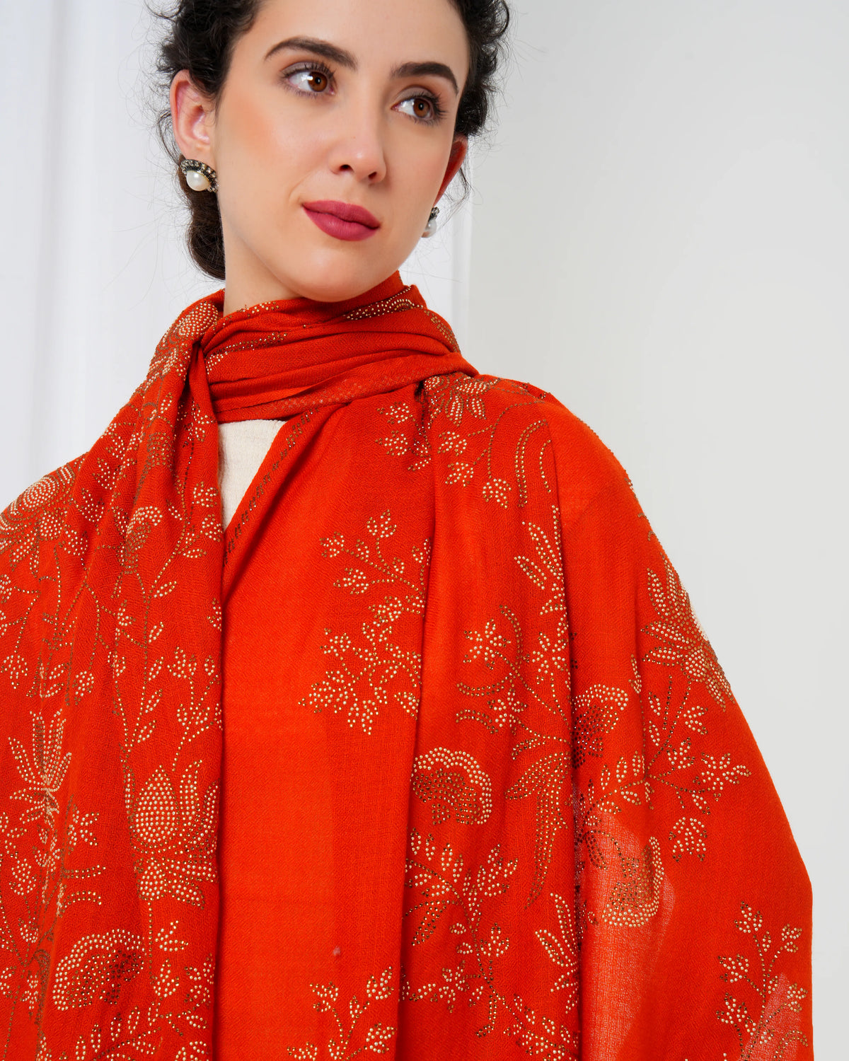 Swarovski Woolen Stole