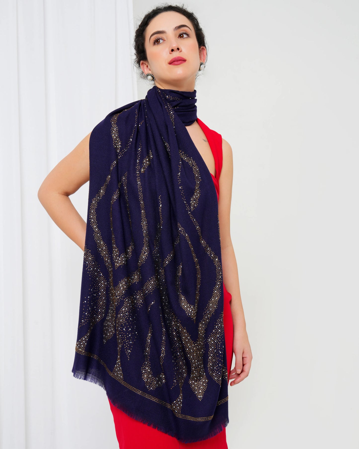 Swarovski Woolen Stole