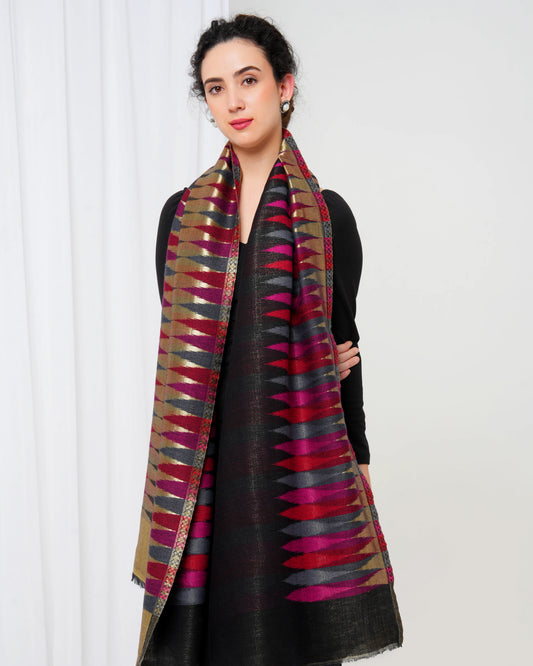 Zari Reversible Woolen Stole