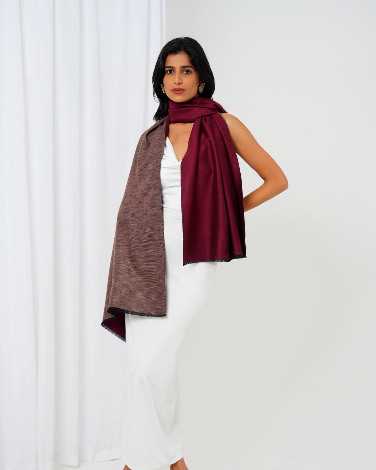Reversible Ikat Pashmina Stole