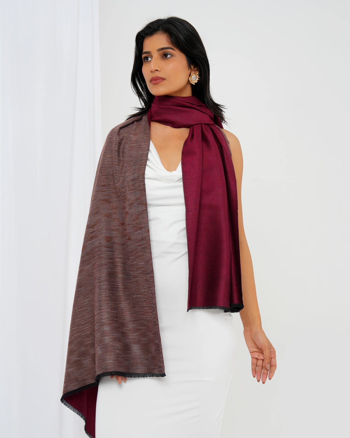 Reversible Ikat Pashmina Stole