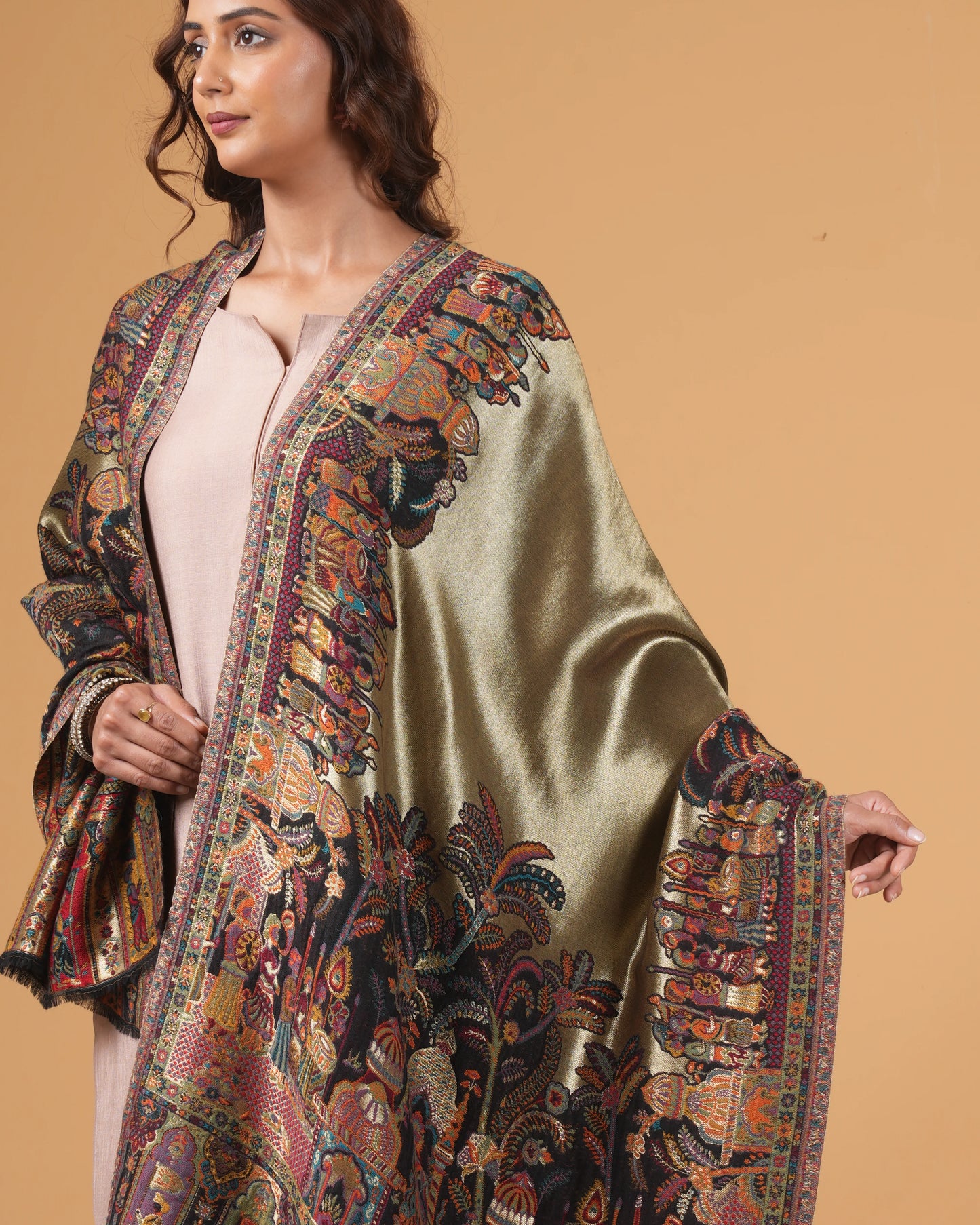 Zari Woolen Shawl