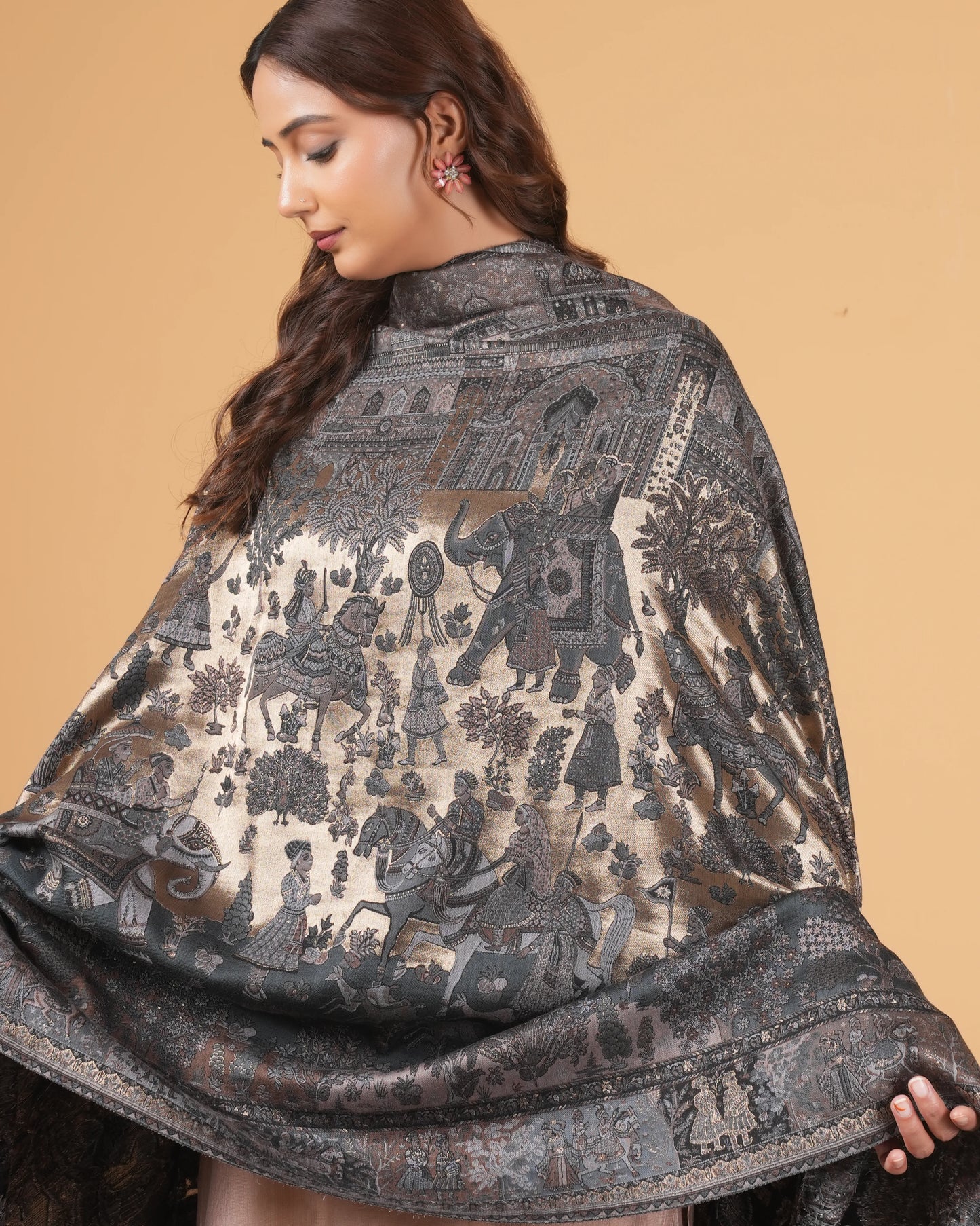 Zari Woolen Shawl