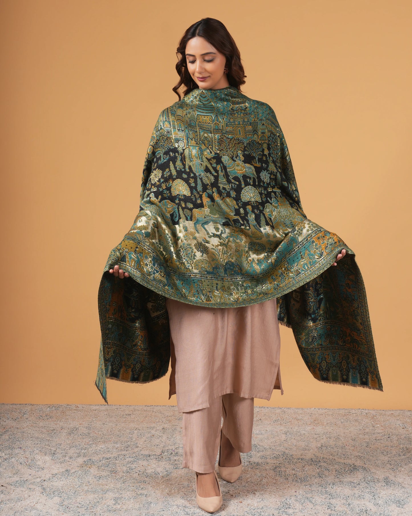 Zari Woolen Shawl